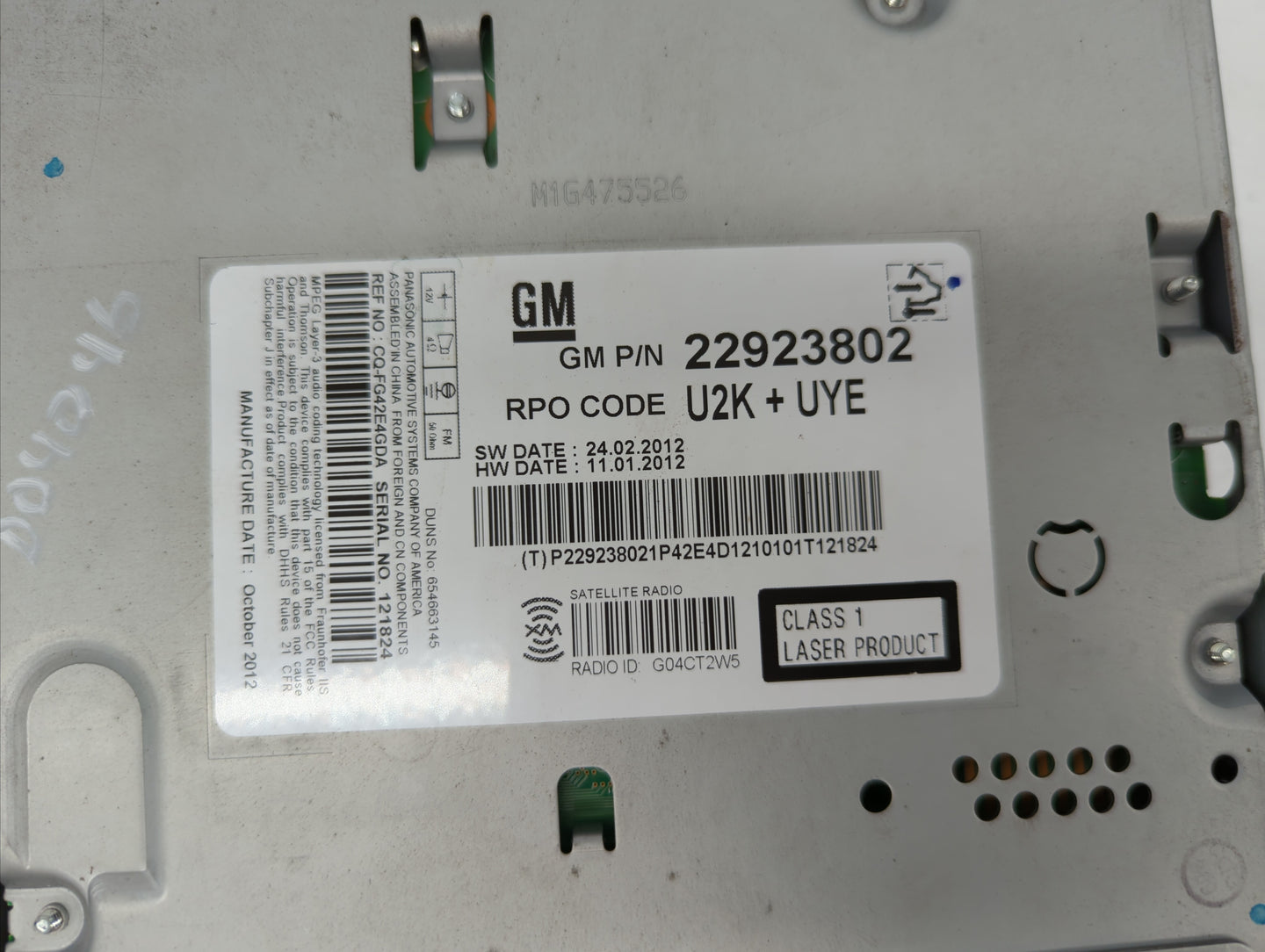2013-2013 Chevrolet Malibu Am Fm Cd Player Radio Receiver - Oemusedautoparts1.com