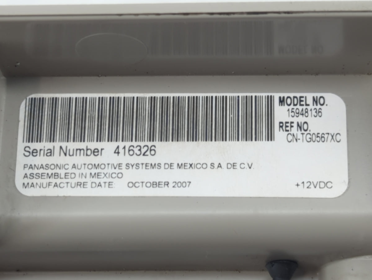 2007-2013 Chevrolet Silverado 1500 Information Radio Display Screen 1294367 - Oemusedautoparts1.com