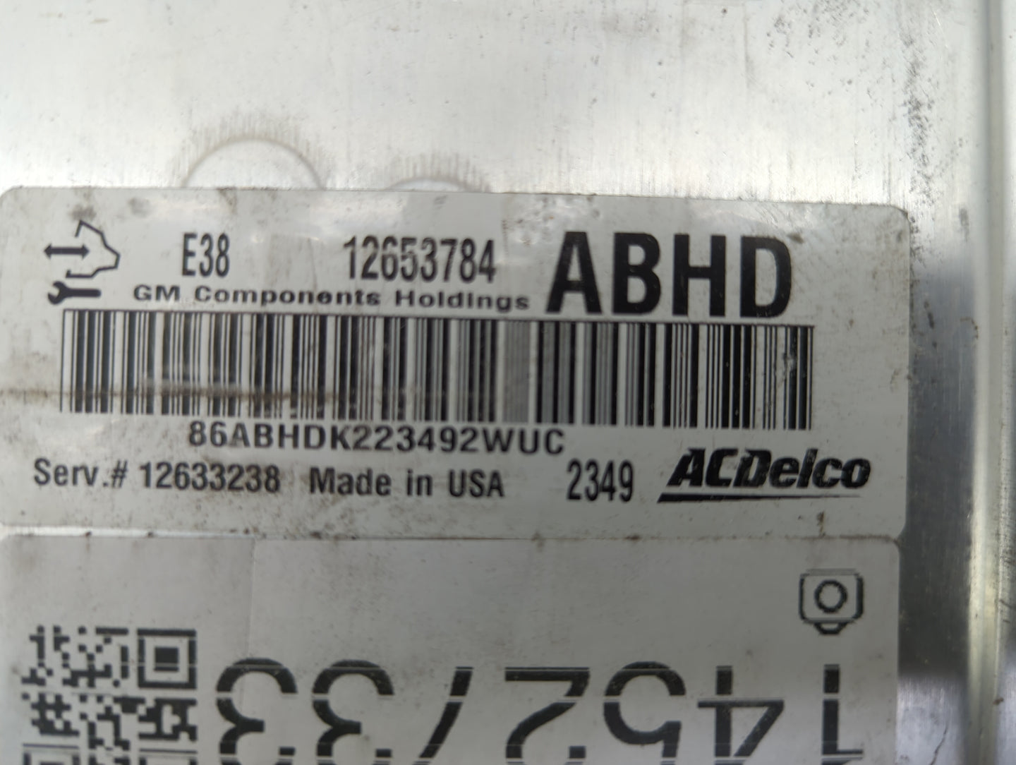 2010-2013 Chevrolet Silverado 1500 PCM Engine Control Computer ECU ECM PCU OEM P/N:12653784 12633238 Fits OEM Used Auto Part