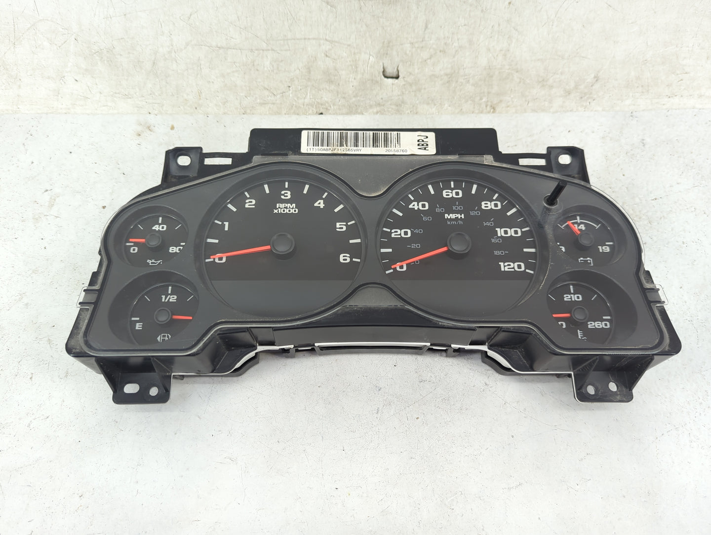 2008-2013 Chevrolet Silverado 1500 Instrument Cluster Speedometer Gauges P/N:20558760 28278978 Miles: Fits OEM Used Auto Par
