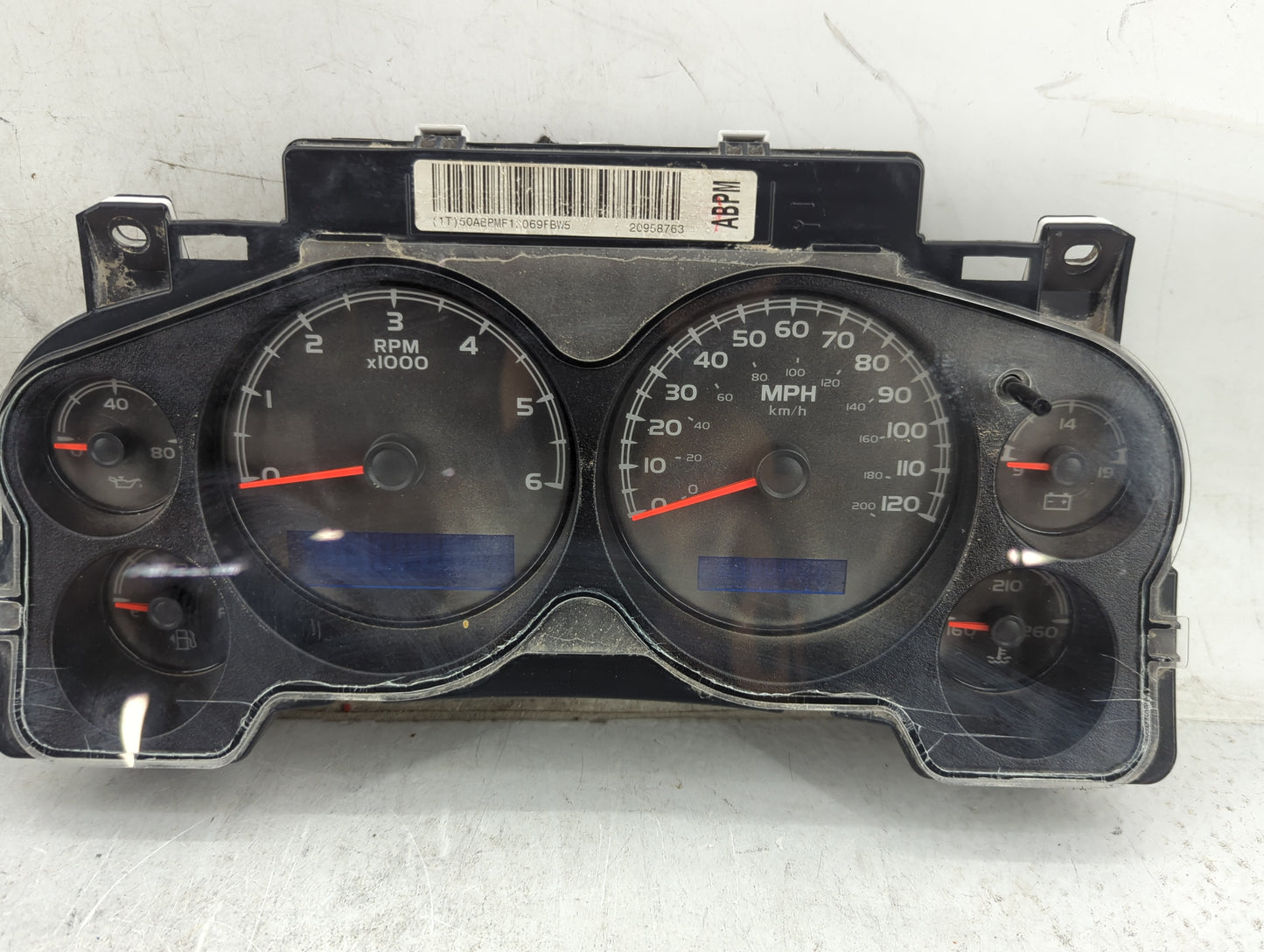 2008-2013 Chevrolet Silverado 1500 Instrument Cluster Speedometer Gauges P/N:20958763 28278978 Miles: Fits OEM Used Auto Par