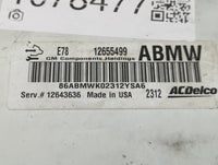 2012-2016 Chevrolet Sonic PCM Engine Control Computer ECU ECM PCU OEM P/N:12655499 Fits Fits 2011 2012 2013 2014 2015 2016 O