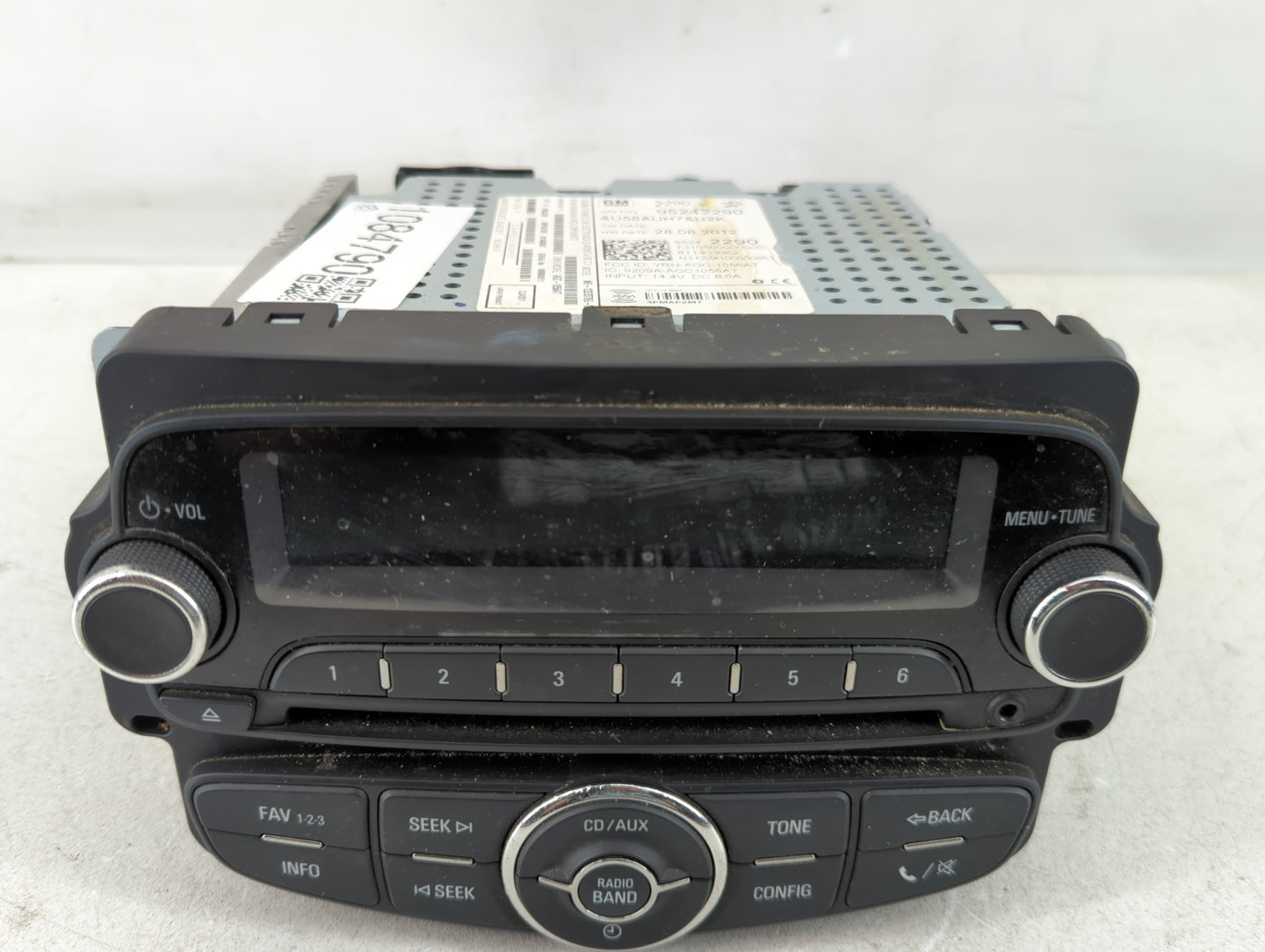 2013 Chevrolet Sonic Radio AM FM Cd Player Receiver Replacement P/N:95315734 95242290 Fits OEM Used Auto Parts - Oemusedauto