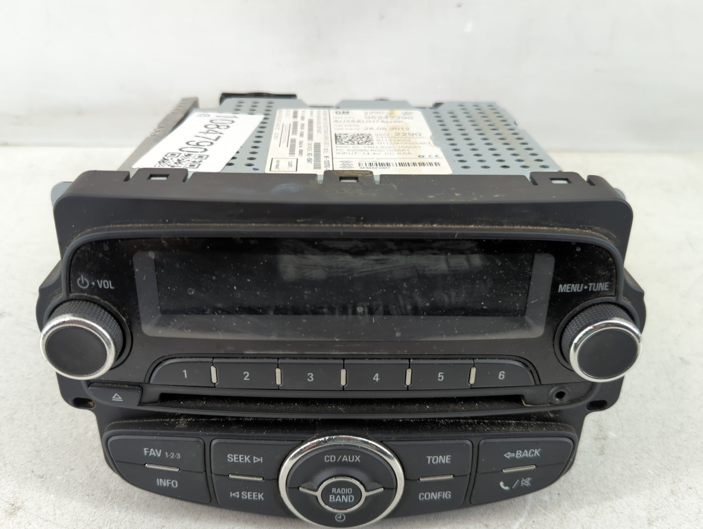 2013 Chevrolet Sonic Radio AM FM Cd Player Receiver Replacement P/N:95315734 95242290 Fits OEM Used Auto Parts - Oemusedauto