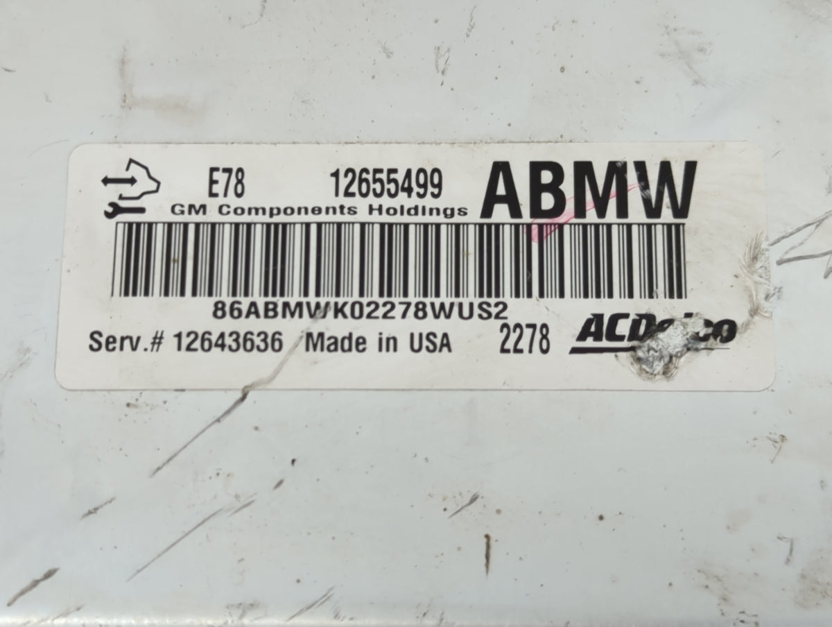 2013 Chevrolet Sonic PCM Engine Control Computer ECU ECM PCU OEM P/N:12655499 12643636 OEM Used Auto Parts - Oemusedautopart