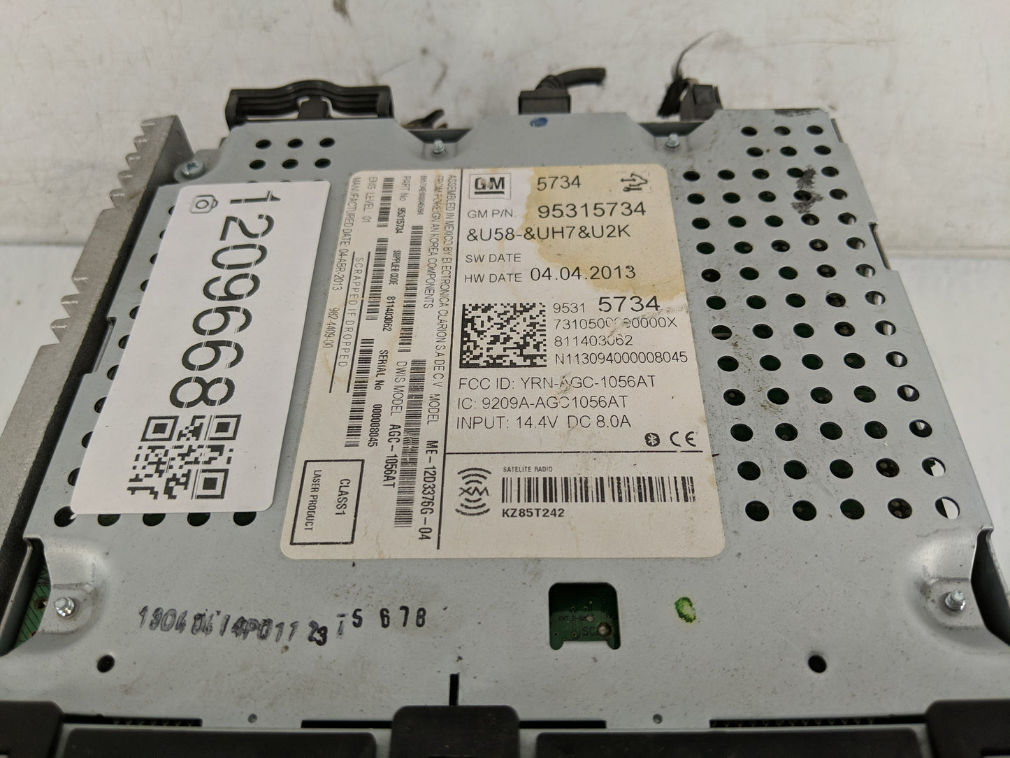 2013 Chevrolet Sonic Radio AM FM Cd Player Receiver Replacement P/N:AGC-1056AT 9209A-AGC1056AT, 95315734 Fits OEM Used Auto 