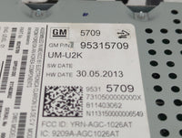 2013 Chevrolet Sonic Radio AM FM Cd Player Receiver Replacement P/N:95315709 Fits OEM Used Auto Parts - Oemusedautoparts1.co