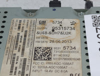 2013 Chevrolet Sonic Radio AM FM Cd Player Receiver Replacement P/N:95315734 Fits OEM Used Auto Parts - Oemusedautoparts1.co