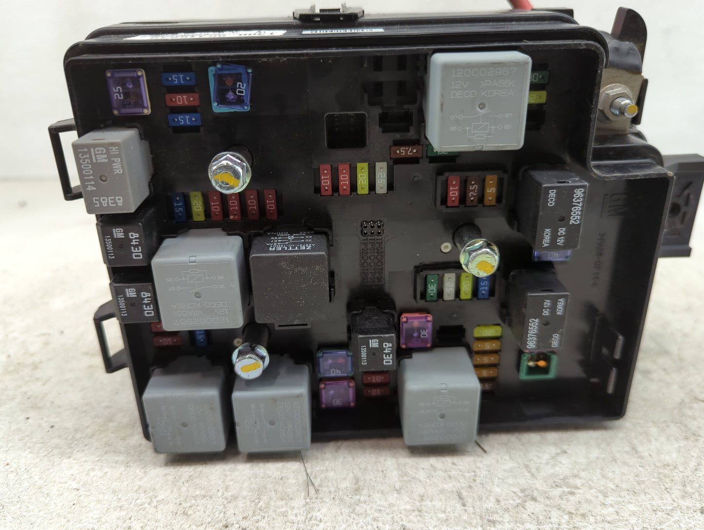 2012-2013 Chevrolet Sonic Fusebox Fuse Box Panel Relay Module P/N:95315649 Fits Fits 2012 2013 OEM Used Auto Parts - Oemused