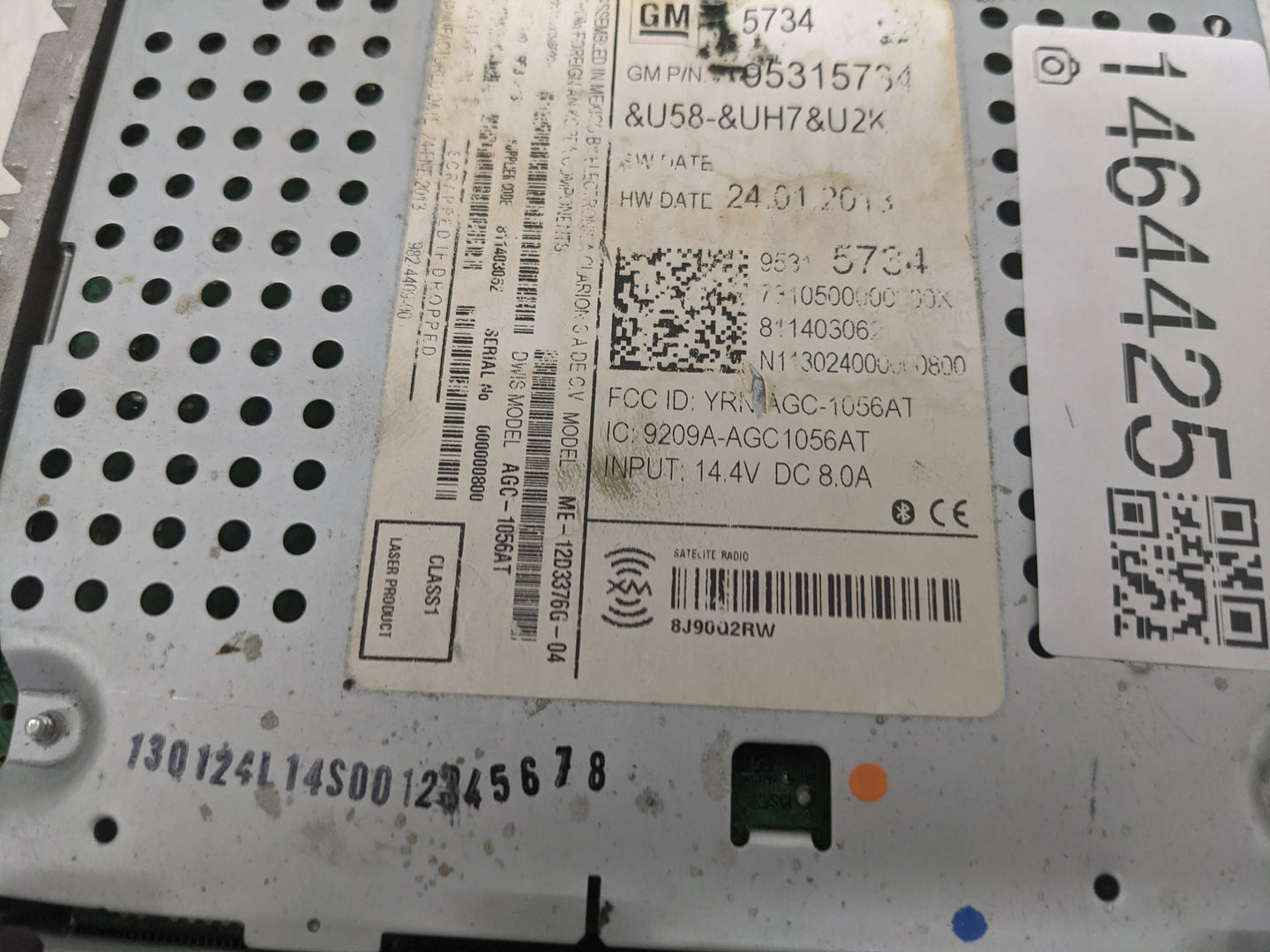 2013 Chevrolet Sonic Radio AM FM Cd Player Receiver Replacement P/N:95315734 AGC-1056AT, YRNAGC-1056AT, 9209A-AGC1056AT Fits