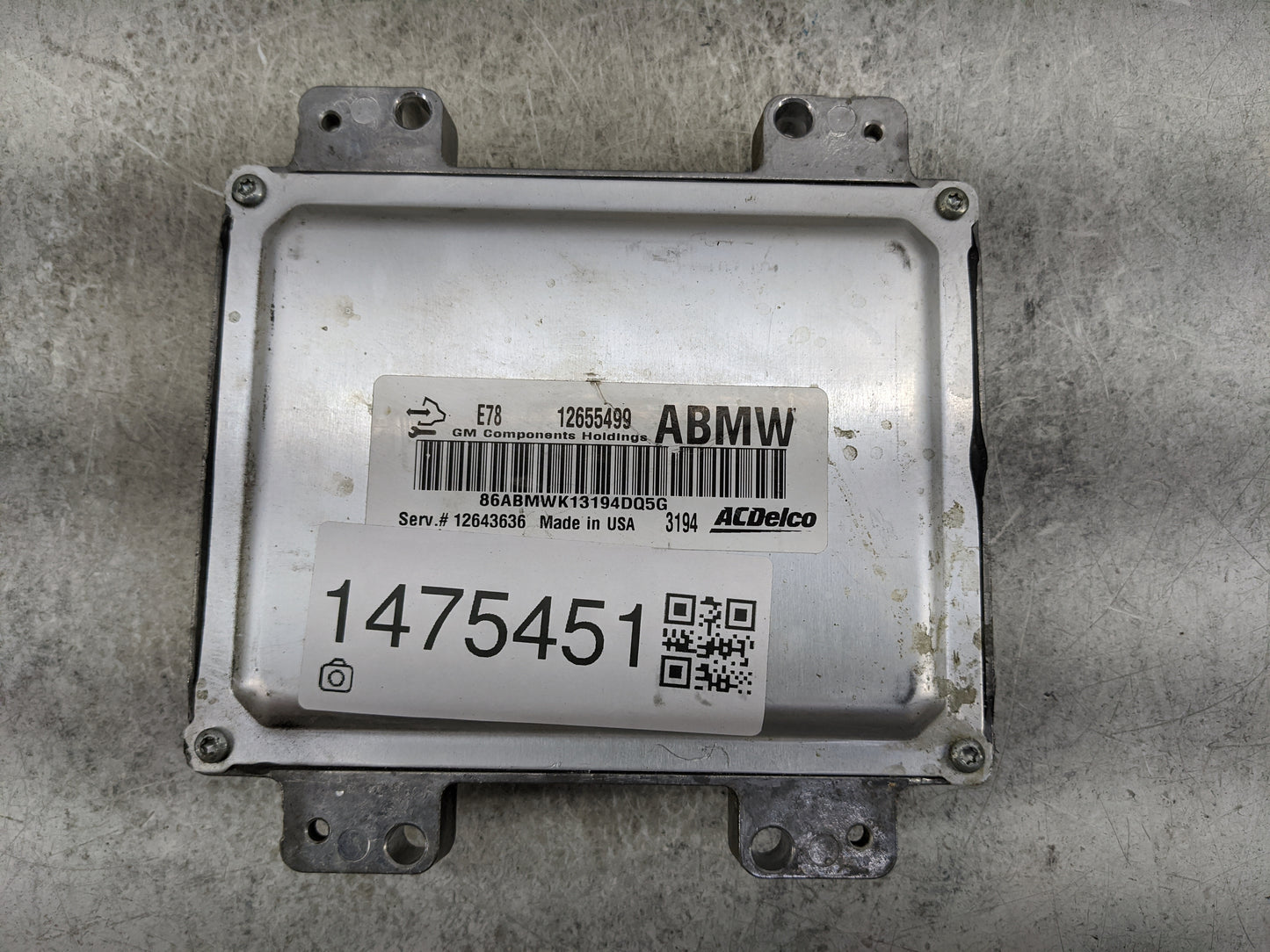 2012-2016 Chevrolet Sonic PCM Engine Control Computer ECU ECM PCU OEM P/N:12655499 12643636 Fits OEM Used Auto Parts - Oemus