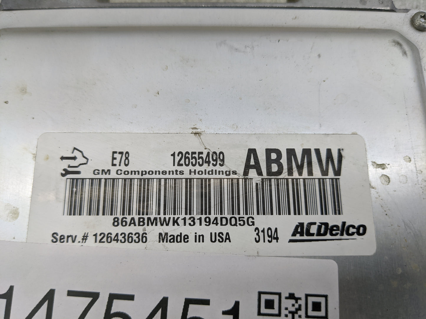 2012-2016 Chevrolet Sonic PCM Engine Control Computer ECU ECM PCU OEM P/N:12655499 12643636 Fits OEM Used Auto Parts - Oemus