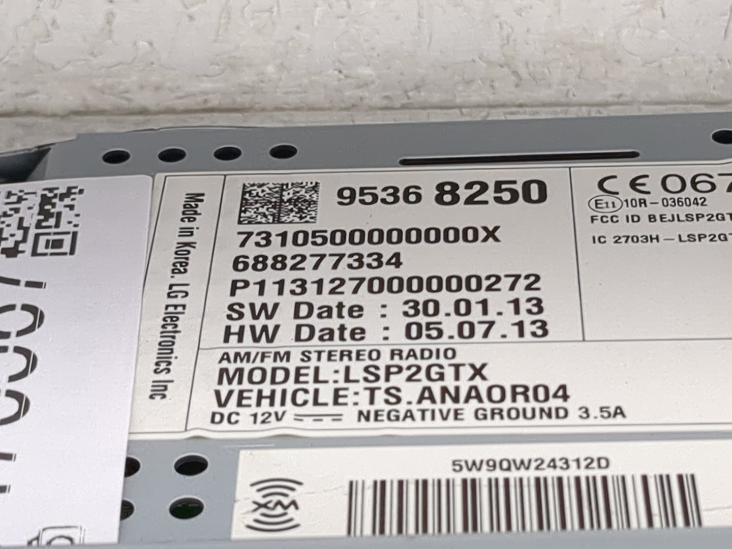 2013-2014 Chevrolet Sonic Radio AM FM Cd Player Receiver Replacement P/N:95368250 LSP2GTX, BEJLSP2GTX Fits Fits 2013 2014 OE