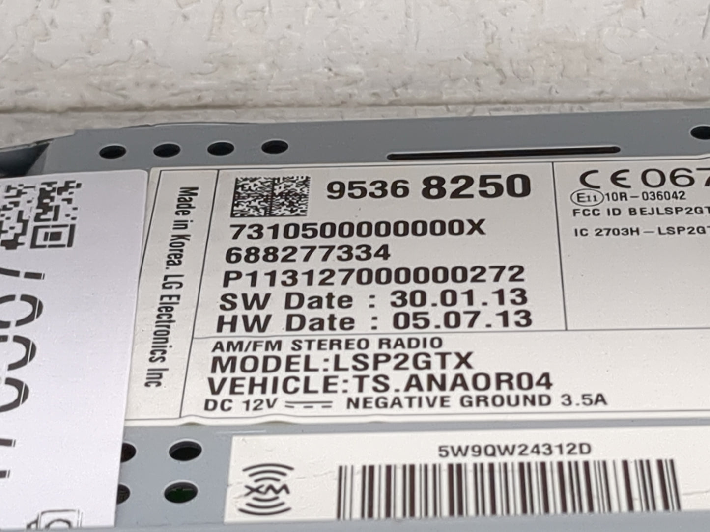2013-2014 Chevrolet Sonic Radio AM FM Cd Player Receiver Replacement P/N:95368250 LSP2GTX, BEJLSP2GTX Fits Fits 2013 2014 OE