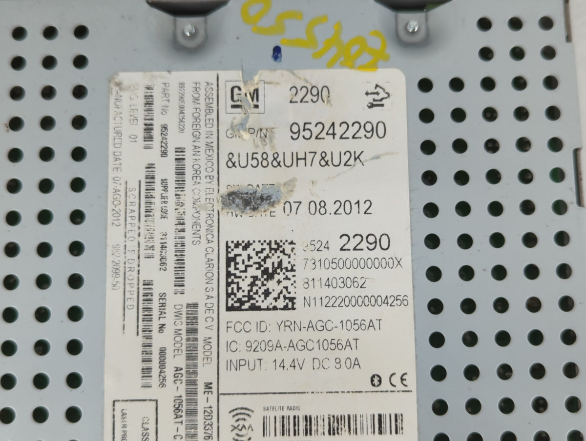 2013-2013 Chevrolet Sonic Am Fm Cd Player Radio Receiver 738355 - Oemusedautoparts1.com