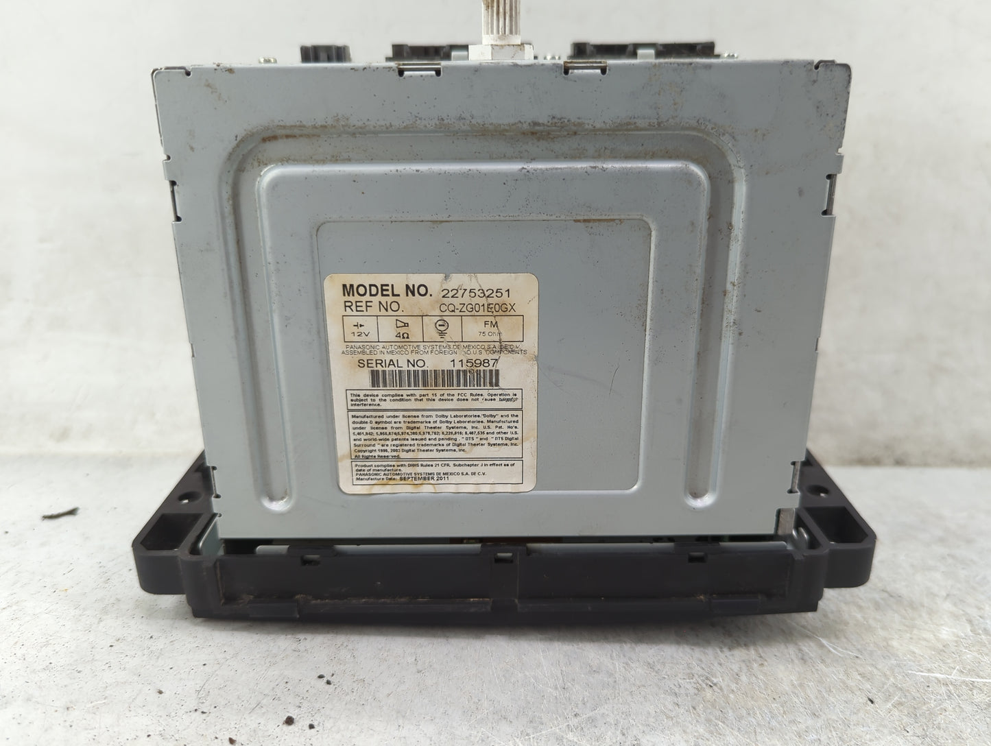 2010-2013 Chevrolet Tahoe Radio AM FM Cd Player Receiver Replacement P/N:22753251 Fits Fits 2010 2011 2012 2013 OEM Used Aut