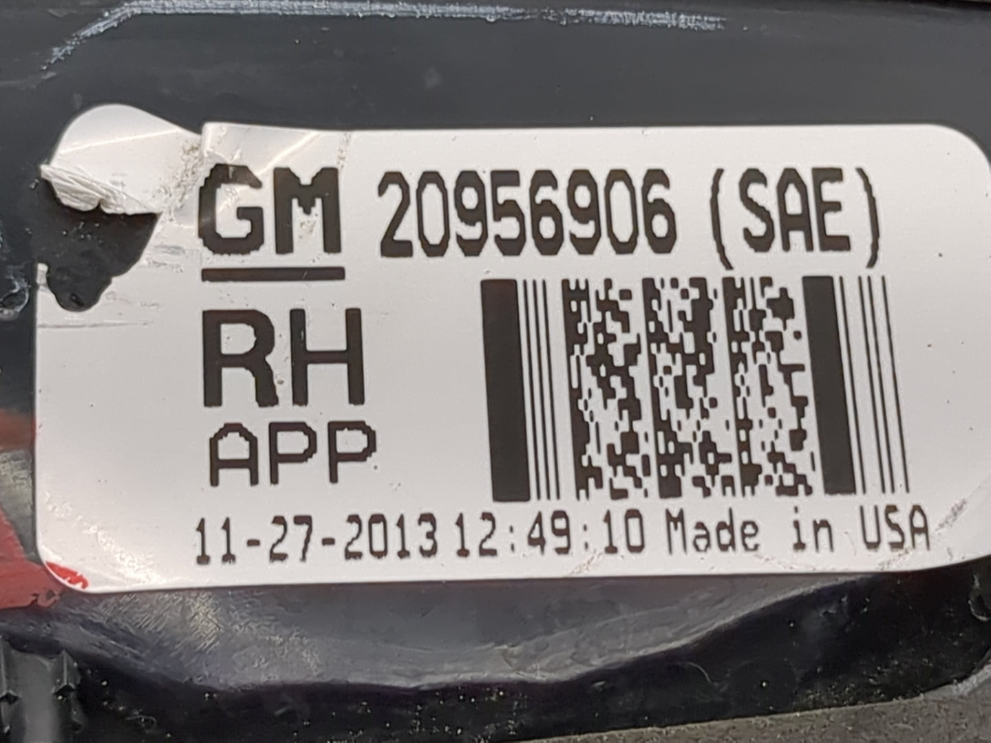 2013 Chevrolet Traverse Passenger Right Side Deck Lid Mounted Tail Light 1481237 - Oemusedautoparts1.com