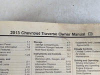 2013 Chevrolet Traverse Owners Manual Book Guide P/N:22744238 B OEM Used Auto Parts - Oemusedautoparts1.com