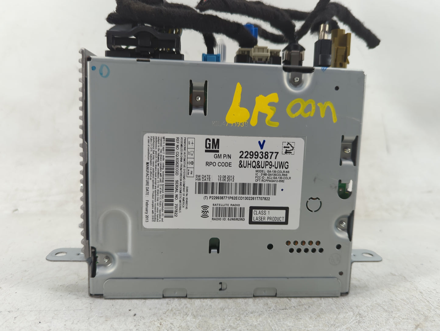 2013 Chevrolet Volt Radio AM FM Cd Player Receiver Replacement P/N:22993877 Fits OEM Used Auto Parts - Oemusedautoparts1.com