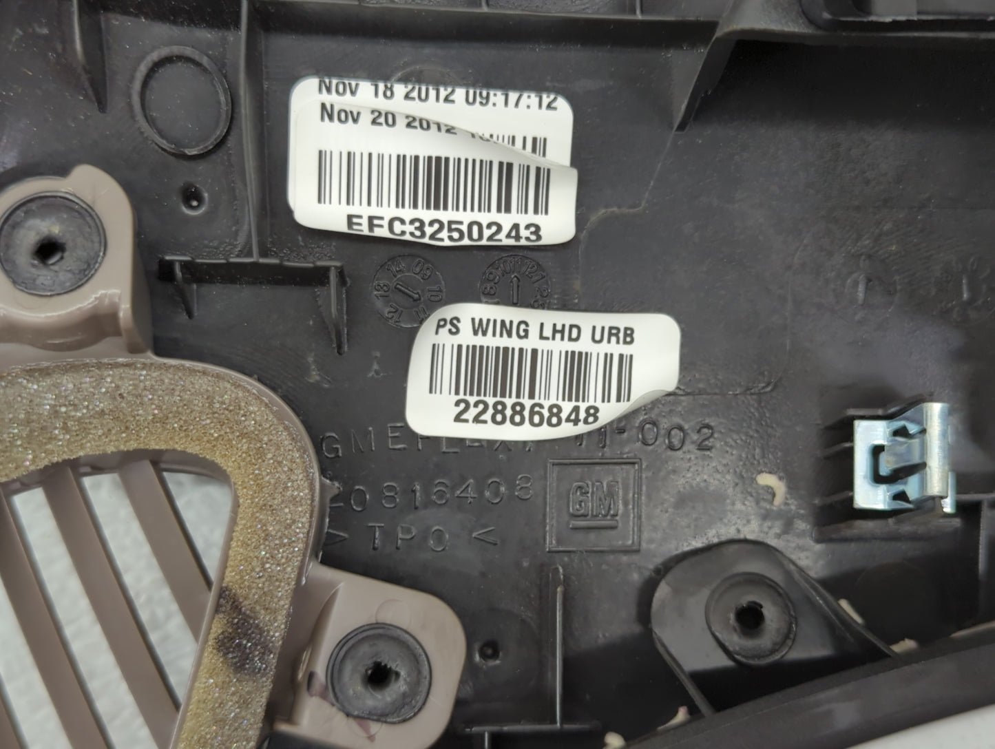 2012-2015 Chevrolet Volt Air Bag Passenger Right Dashboard Oem - Oemusedautoparts1.com