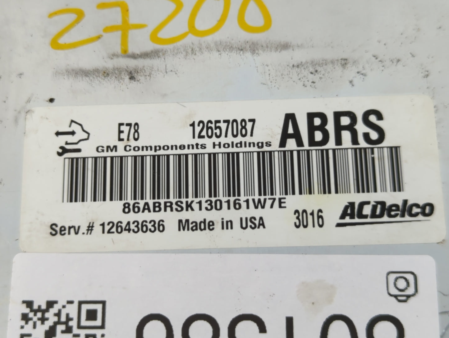 2011-2013 Chevrolet Volt PCM Engine Control Computer ECU ECM PCU OEM P/N:12657087 Fits Fits 2011 2012 2013 OEM Used Auto Par