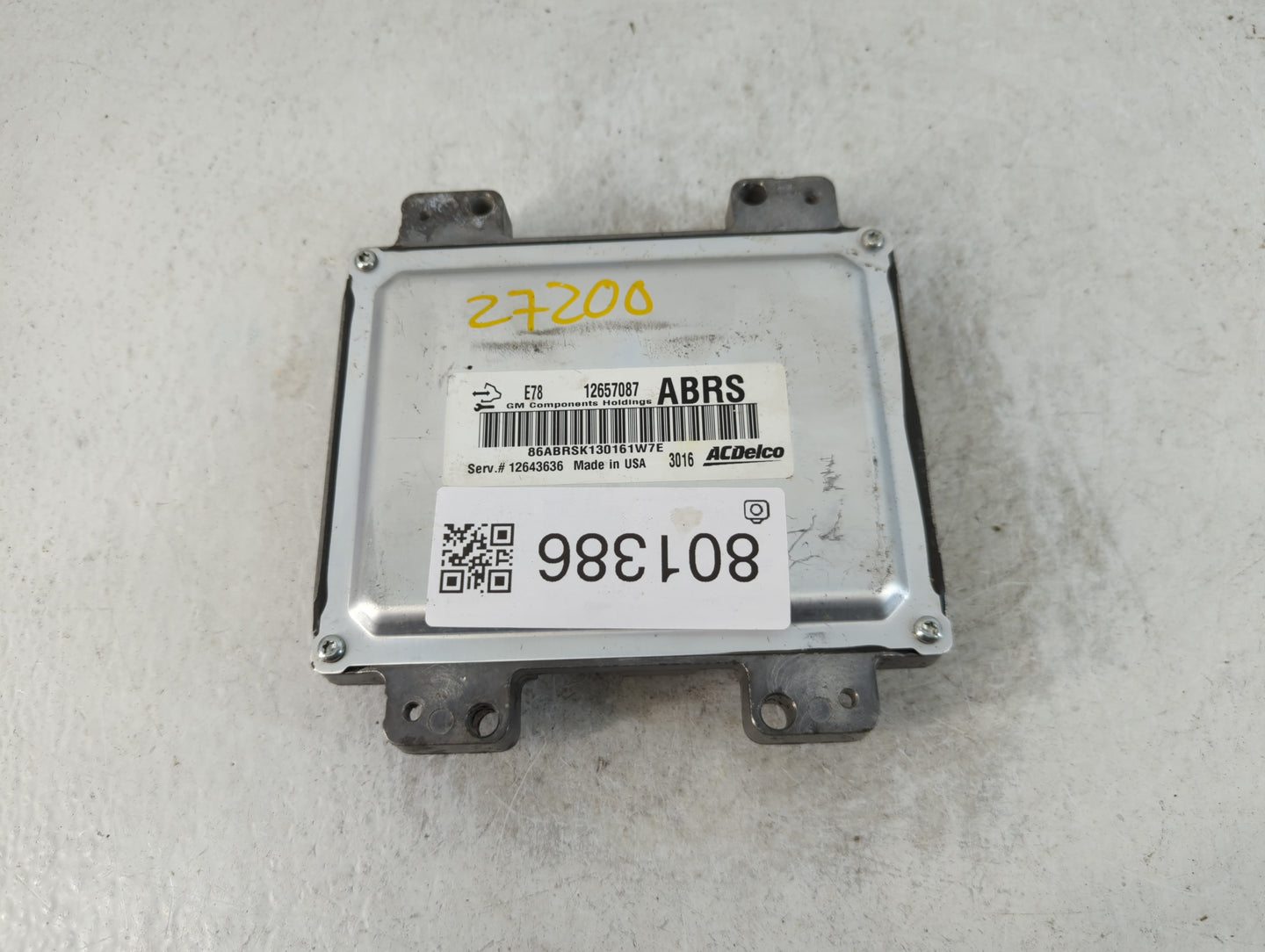 2011-2013 Chevrolet Volt PCM Engine Control Computer ECU ECM PCU OEM P/N:12657087 Fits Fits 2011 2012 2013 OEM Used Auto Par