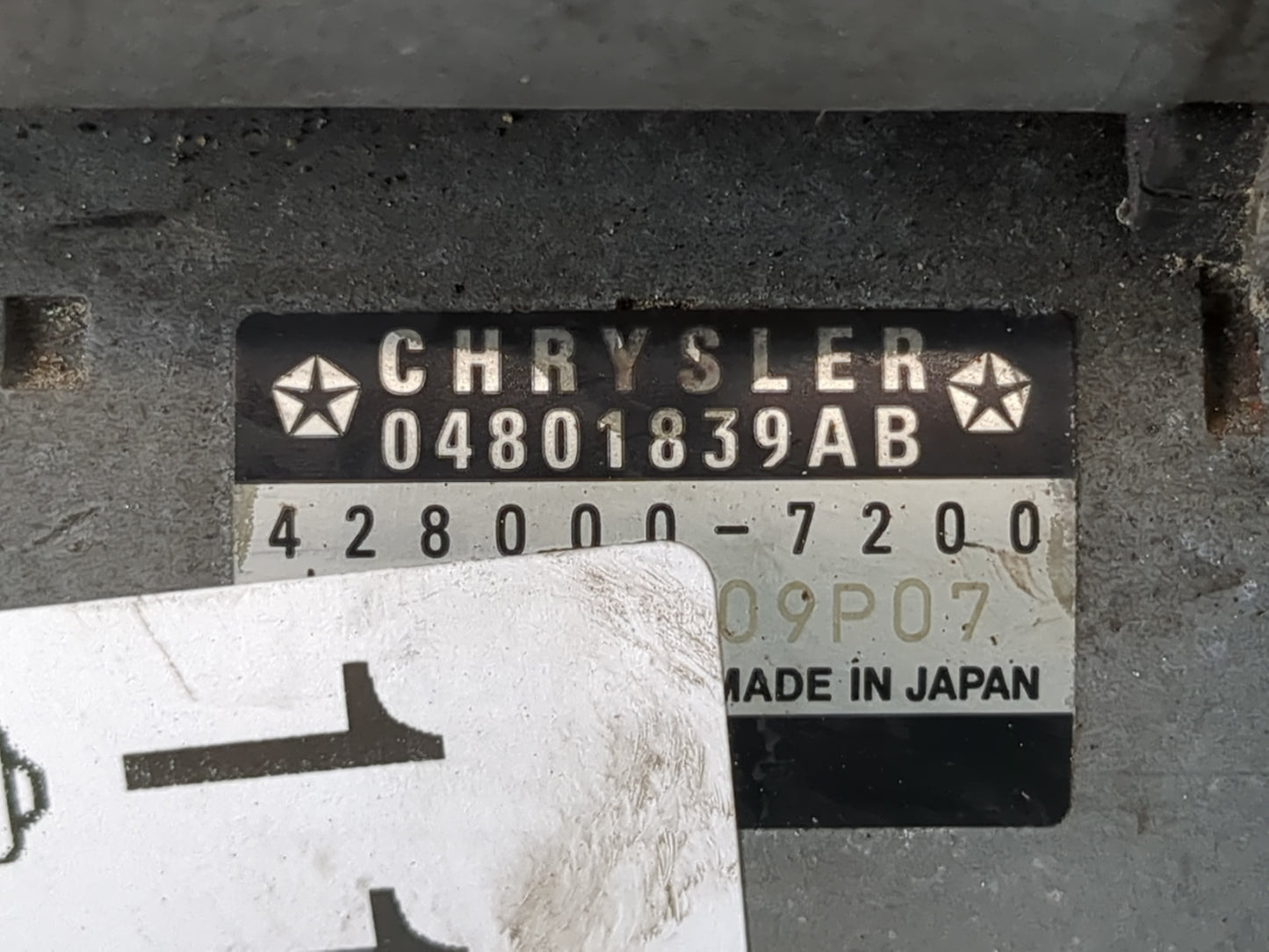 2011-2014 Chrysler 200 Car Starter Motor Solenoid OEM P/N:04801839AB Fits Fits 2011 2012 2013 2014 OEM Used Auto Parts - Oem