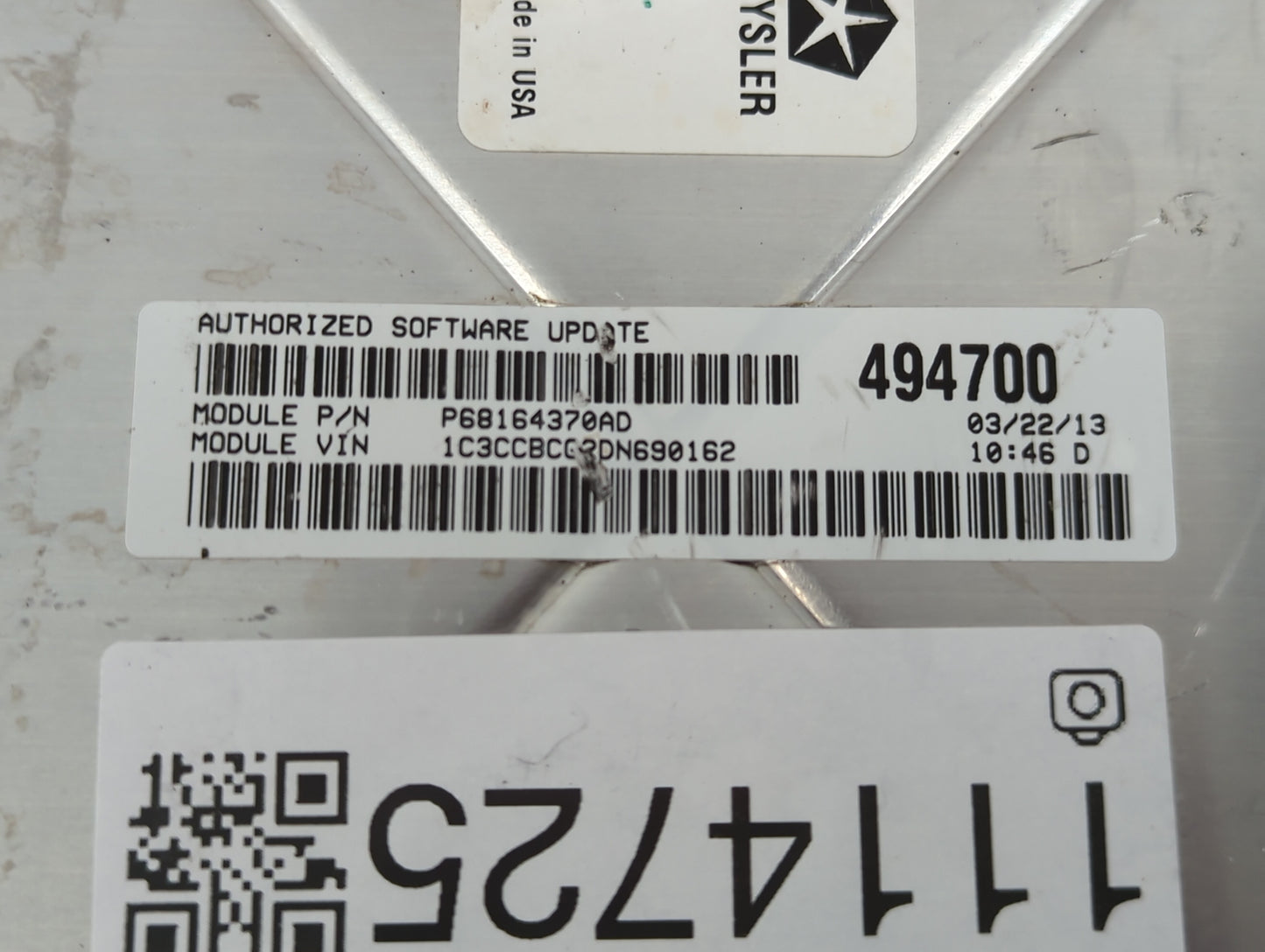 2013 Chrysler 200 PCM Engine Control Computer ECU ECM PCU OEM P/N:P05150724AC Fits OEM Used Auto Parts - Oemusedautoparts1.c