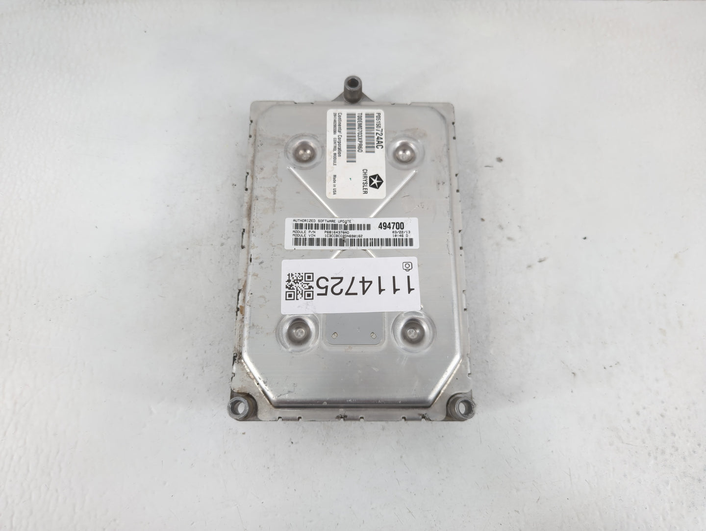 2013 Chrysler 200 PCM Engine Control Computer ECU ECM PCU OEM P/N:P05150724AC Fits OEM Used Auto Parts - Oemusedautoparts1.c