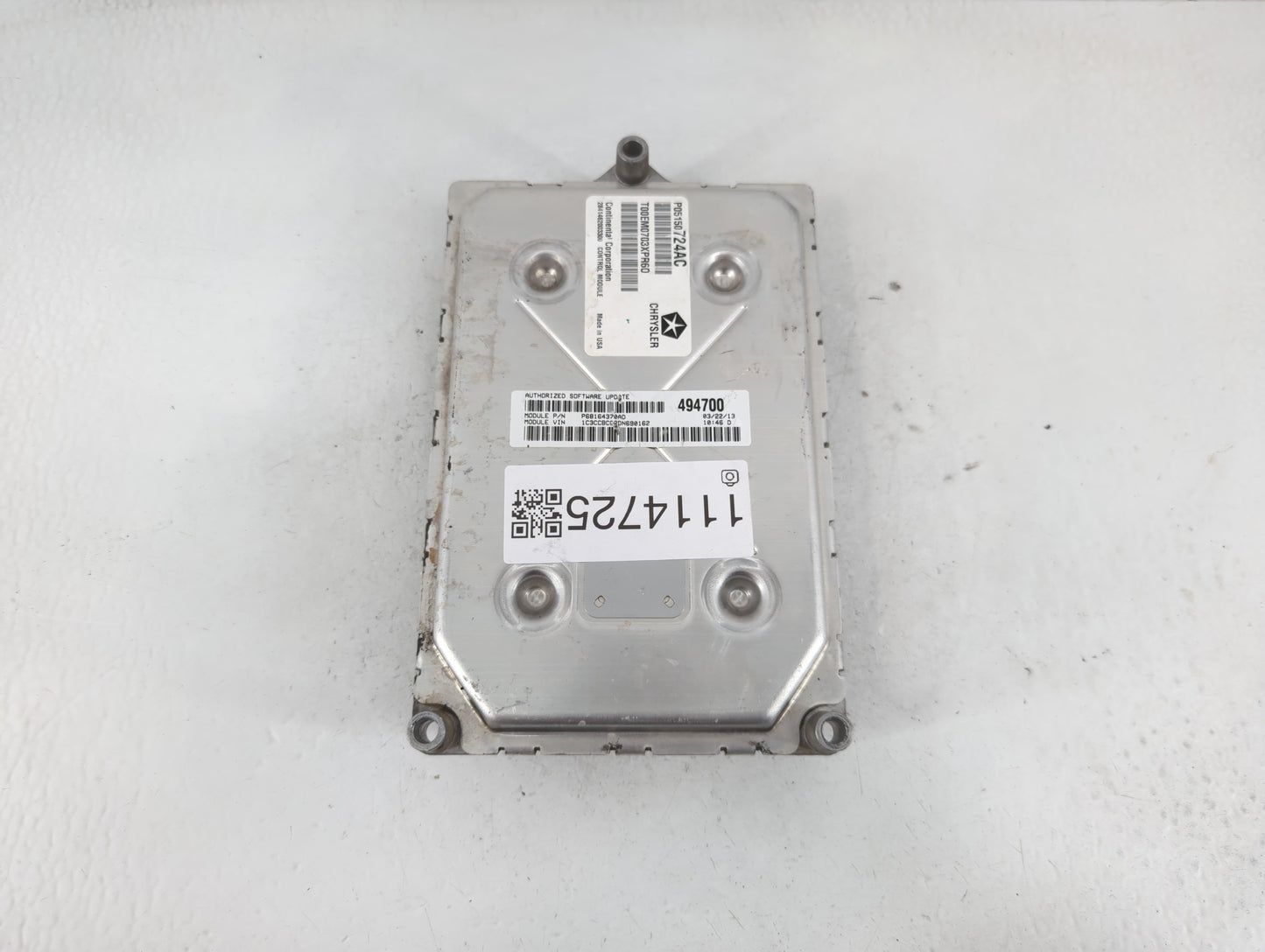 2013 Chrysler 200 PCM Engine Control Computer ECU ECM PCU OEM P/N:P05150724AC Fits OEM Used Auto Parts - Oemusedautoparts1.c