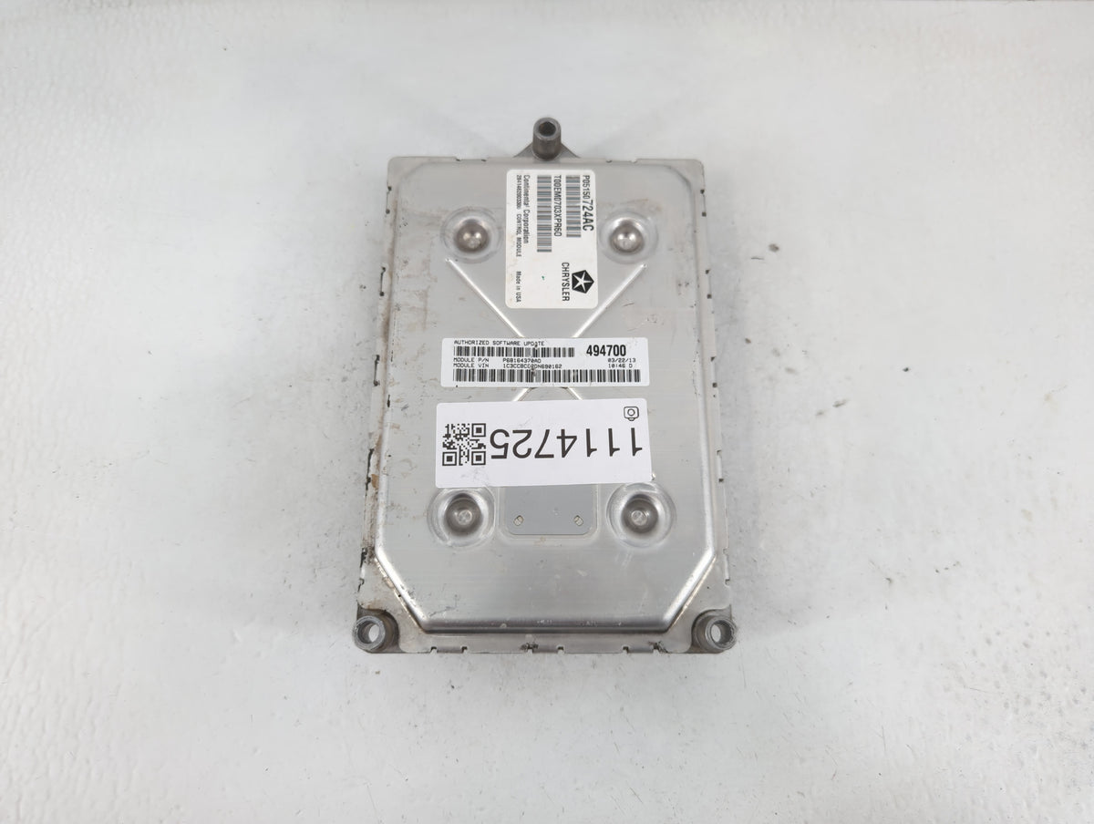 2013 Chrysler 200 PCM Engine Control Computer ECU ECM PCU OEM P/N:P05150724AC OEM Used Auto Parts - Oemusedautoparts1.com