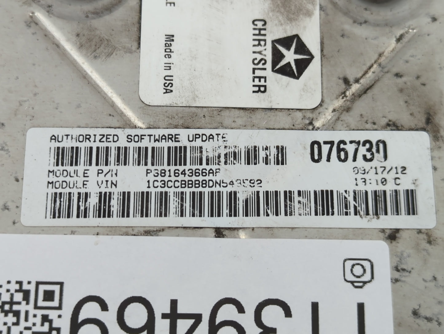 2013 Chrysler 200 PCM Engine Control Computer ECU ECM PCU OEM P/N:P05150763AB Fits OEM Used Auto Parts - Oemusedautoparts1.c