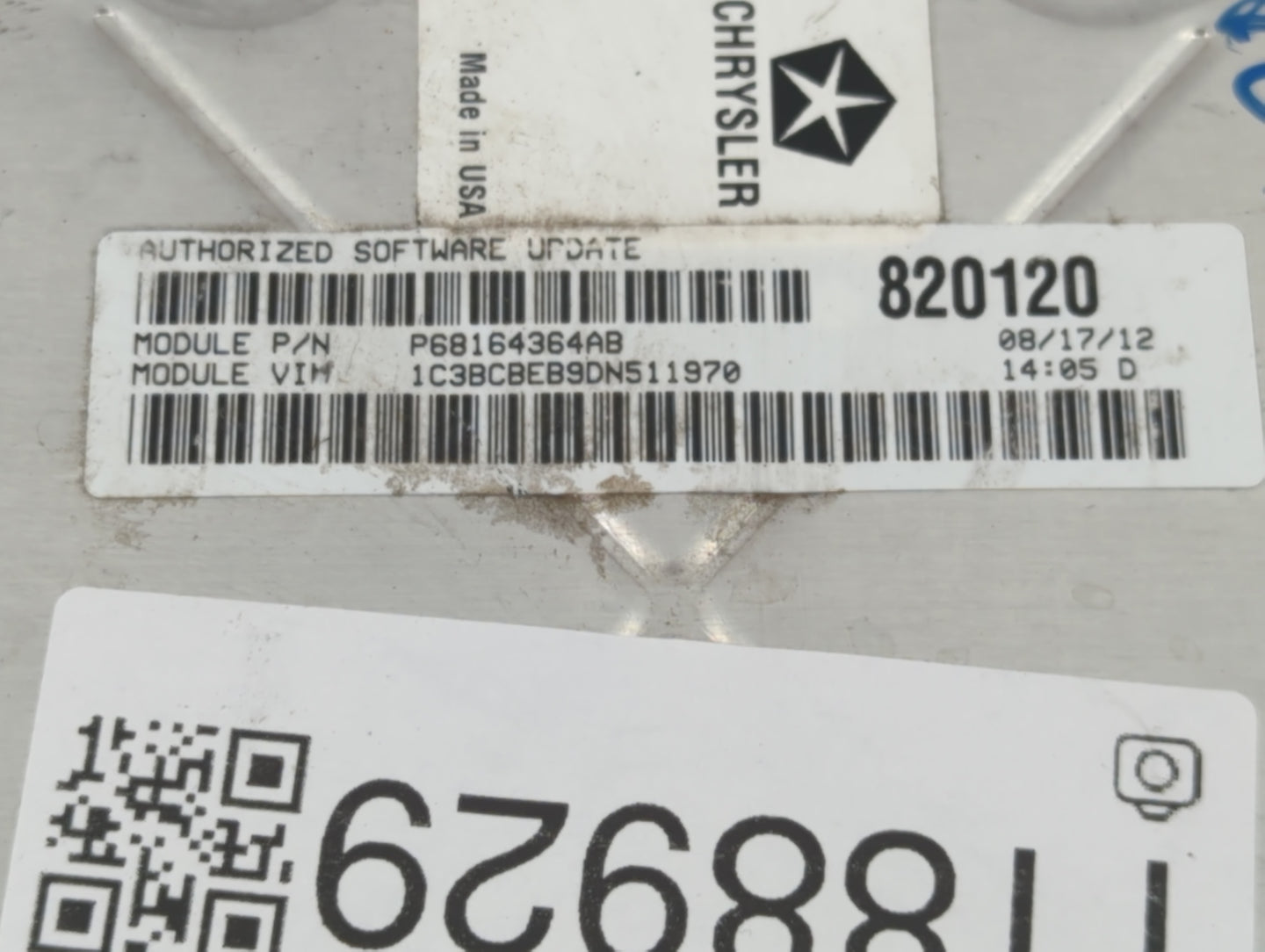 2013 Chrysler 200 PCM Engine Control Computer ECU ECM PCU OEM P/N:P05150763AB Fits OEM Used Auto Parts - Oemusedautoparts1.c