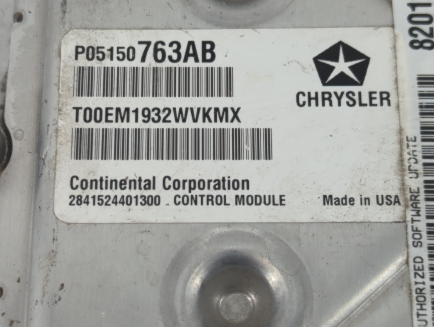 2013 Chrysler 200 PCM Engine Control Computer ECU ECM PCU OEM P/N:P05150763AB Fits OEM Used Auto Parts - Oemusedautoparts1.c
