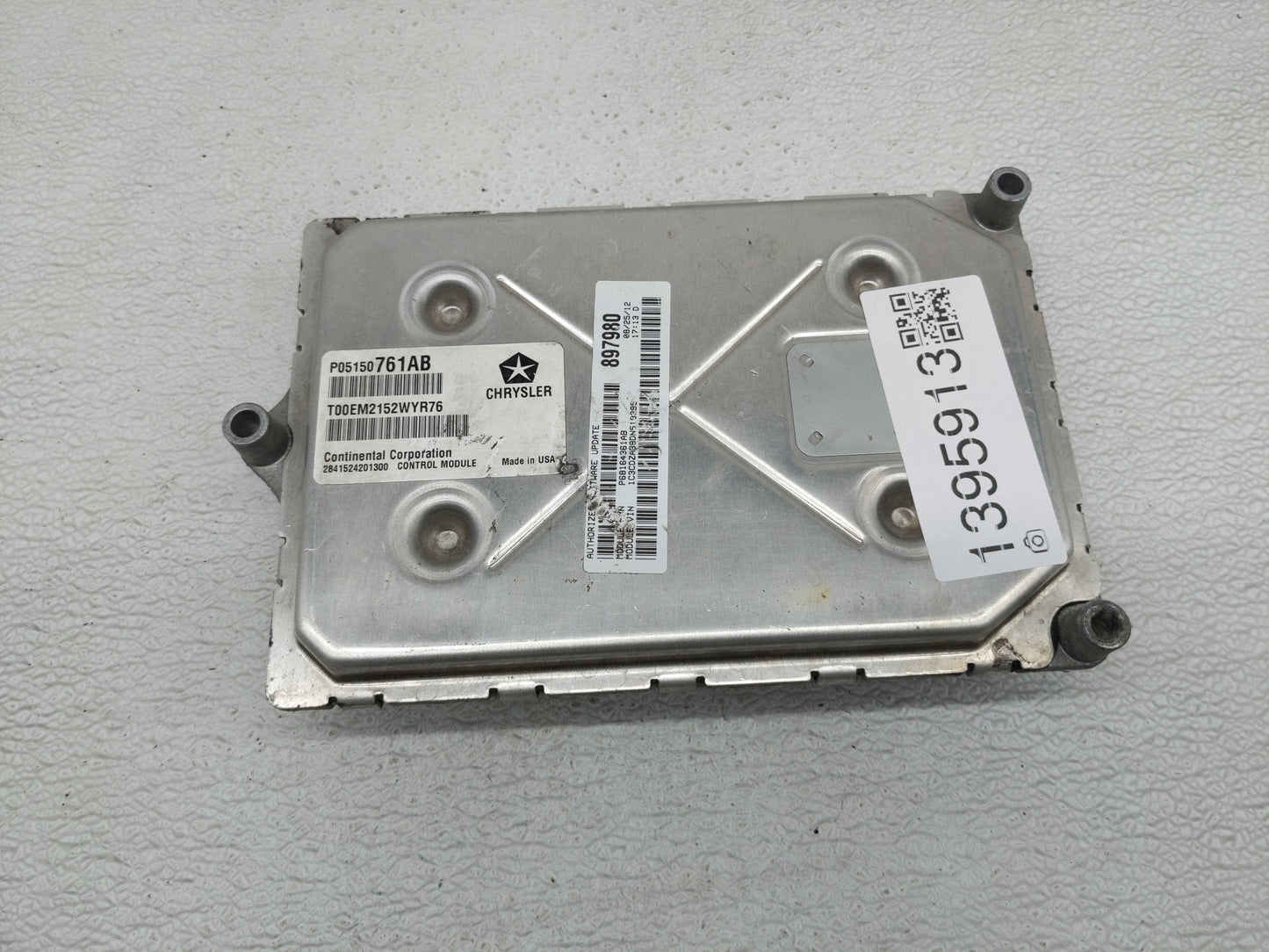 2013 Chrysler 200 PCM Engine Control Computer ECU ECM PCU OEM P/N:05150761AB Fits OEM Used Auto Parts - Oemusedautoparts1.co