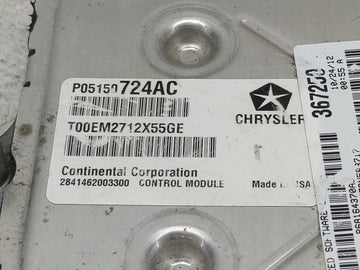 2013 Chrysler 200 PCM Engine Control Computer ECU ECM PCU OEM P/N:P05150724AC Fits OEM Used Auto Parts