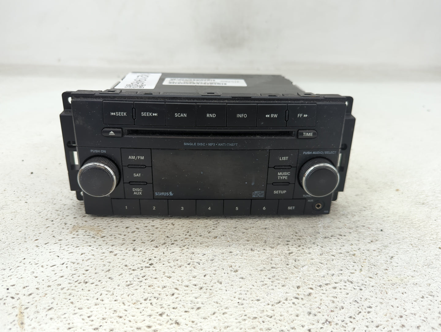 2013-2014 Chrysler 200 Radio AM FM Cd Player Receiver Replacement P/N:P05091163AB Fits Fits 2013 2014 OEM Used Auto Parts - 