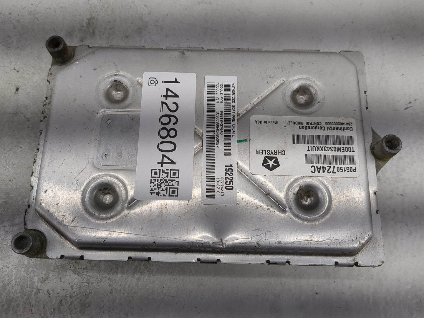 2013 Chrysler 200 PCM Engine Control Computer ECU ECM PCU OEM P/N:P05150724AC P68164370AD, T00EM0343XKU1T Fits Fits 2007 OEM