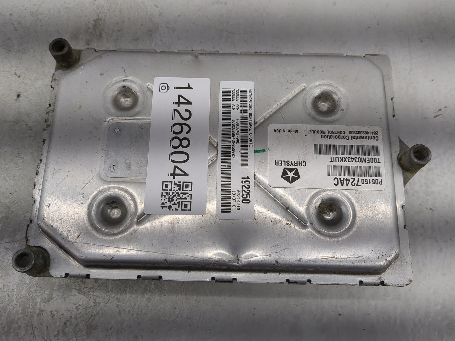 2013 Chrysler 200 PCM Engine Control Computer ECU ECM PCU OEM P/N:P05150724AC P68164370AD, T00EM0343XKU1T Fits Fits 2007 OEM