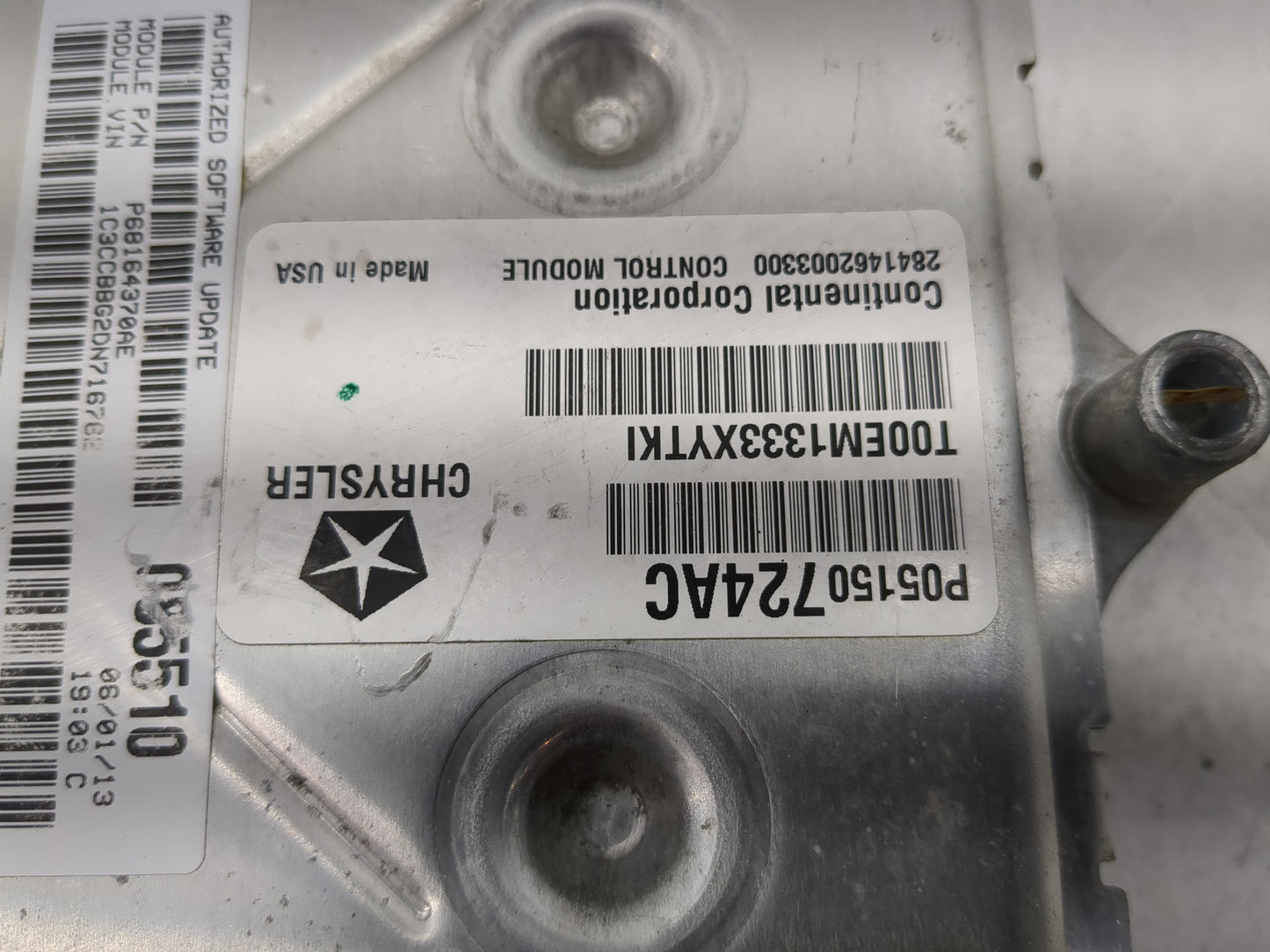 2013 Chrysler 200 PCM Engine Control Computer ECU ECM PCU OEM P/N:P05150724AC P68164370AE Fits OEM Used Auto Parts - Oemused