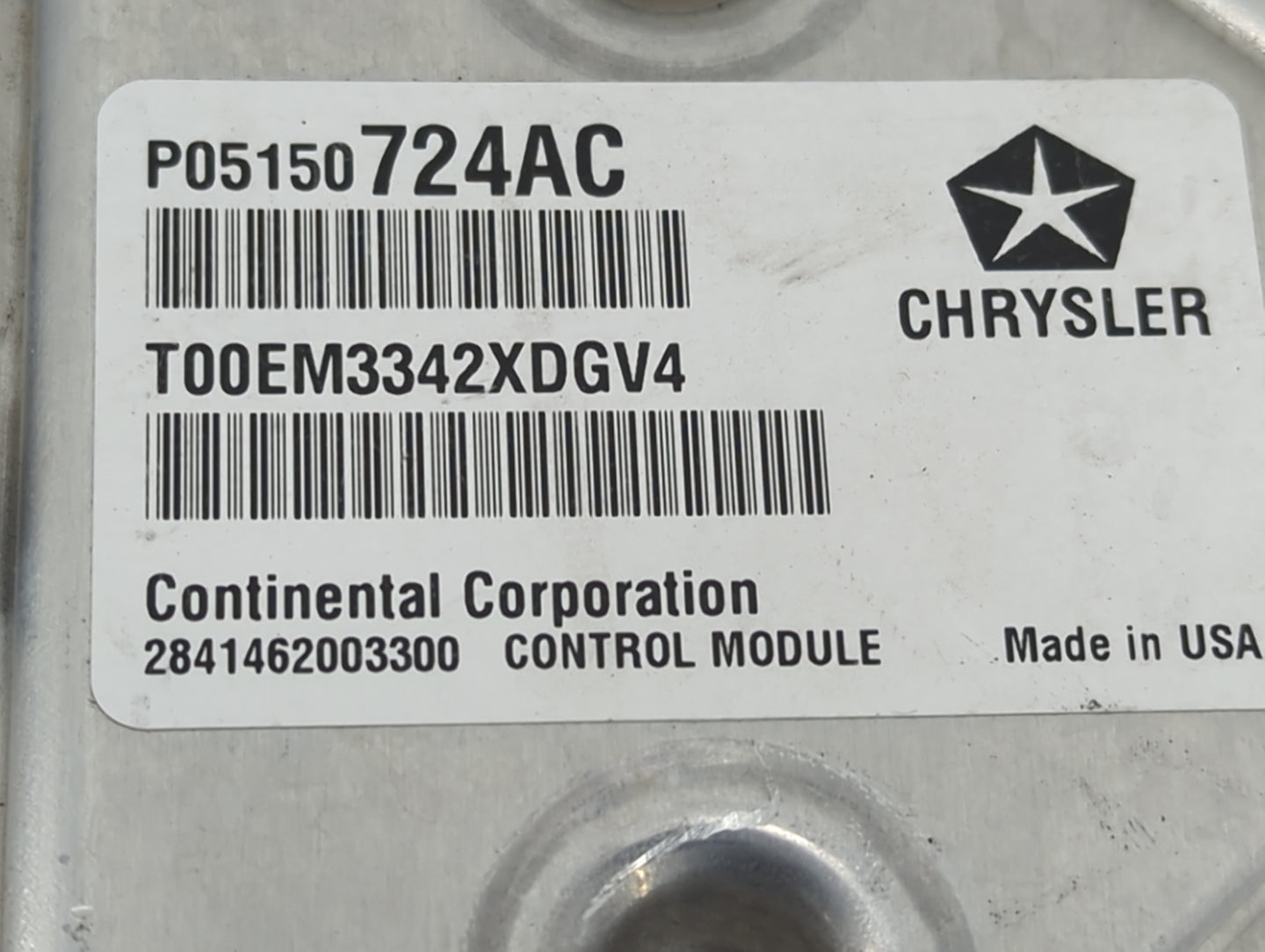 2013 Chrysler 200 PCM Engine Control Computer ECU ECM PCU OEM P/N:P05150724AC T00EM3342XDGV4, P68164370AD Fits OEM Used Auto