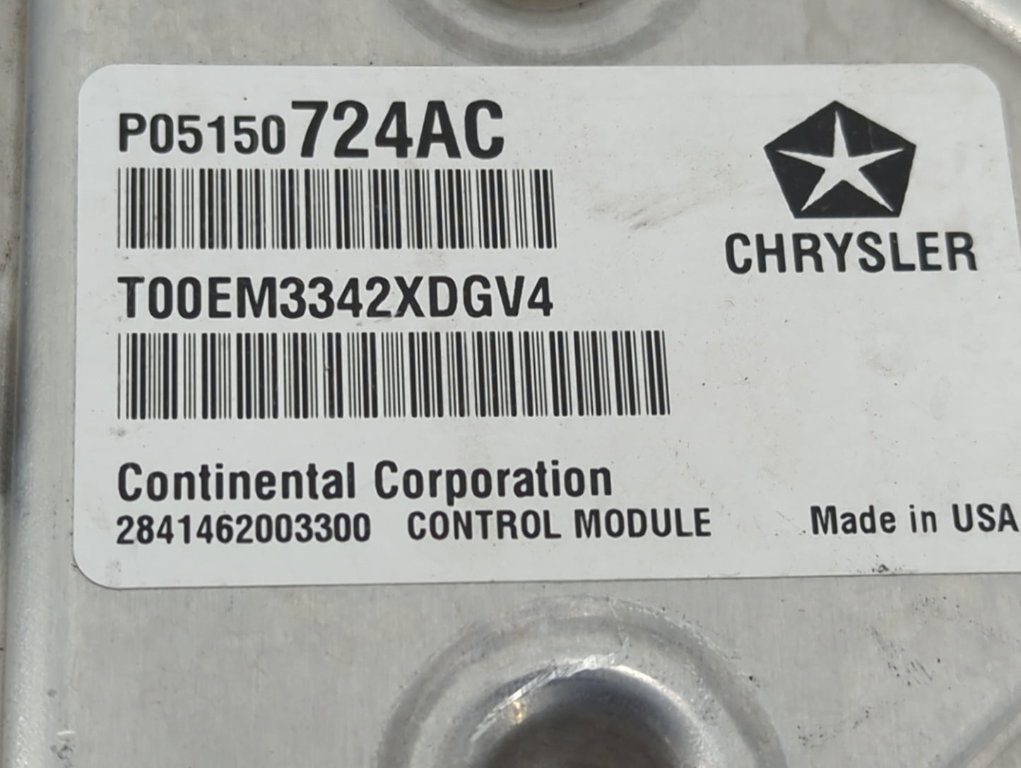 2013 Chrysler 200 PCM Engine Control Computer ECU ECM PCU OEM P/N:P05150724AC T00EM3342XDGV4, P68164370AD Fits OEM Used Auto