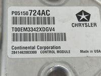 2013 Chrysler 200 PCM Engine Control Computer ECU ECM PCU OEM P/N:P05150724AC T00EM3342XDGV4, P68164370AD Fits OEM Used Auto