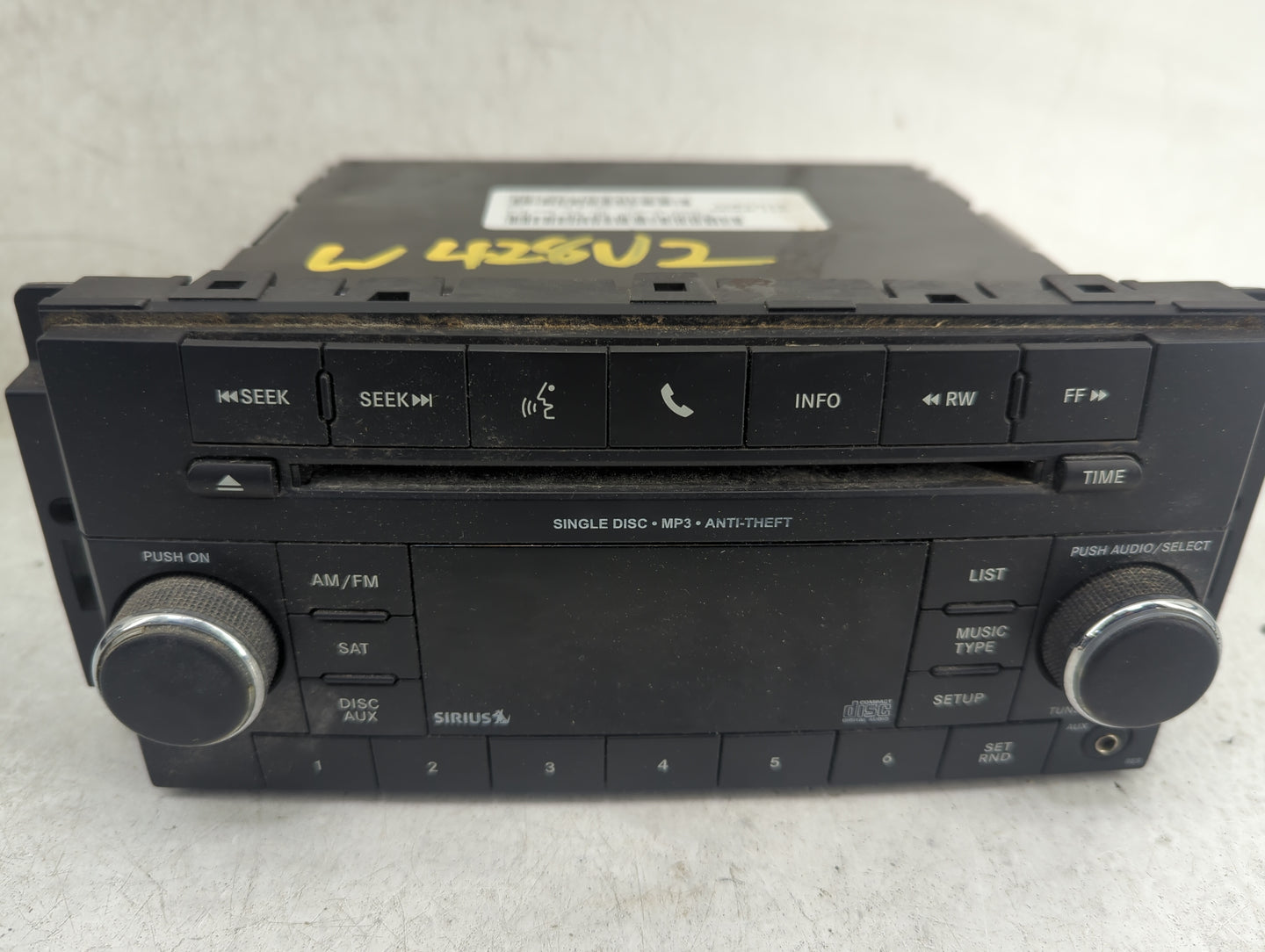 2013-2014 Chrysler 200 Radio AM FM Cd Player Receiver Replacement P/N:P05091197AC SPNP05091197AC Fits Fits 2013 2014 OEM Use