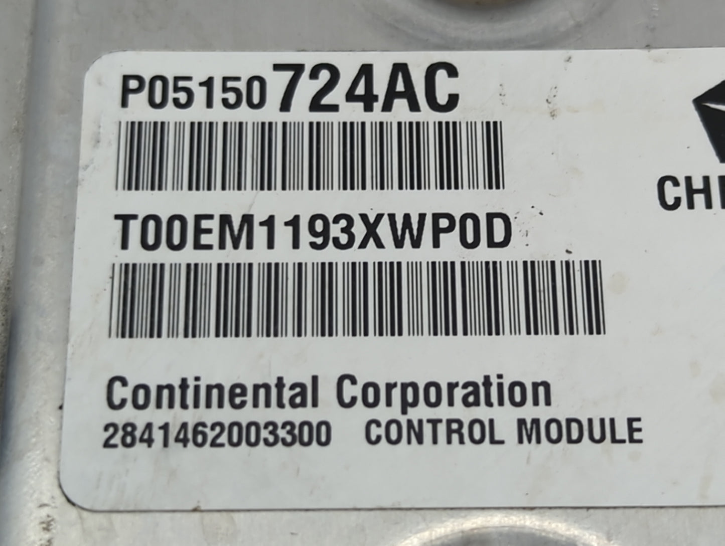 2013 Chrysler 200 PCM Engine Control Computer ECU ECM PCU OEM P/N:P05150724AC T00EM1193XWP0D Fits OEM Used Auto Parts - Oemu