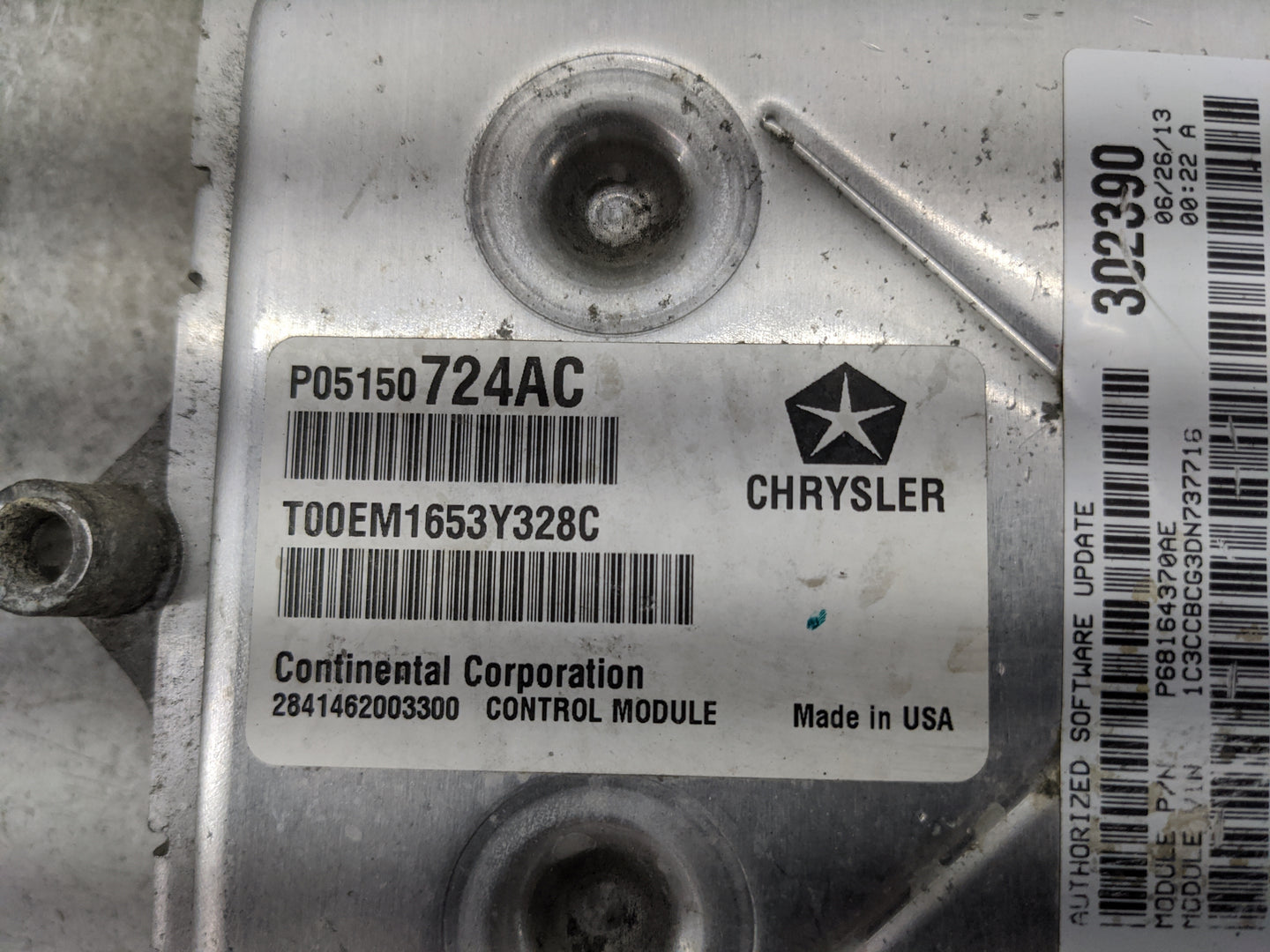 2013 Chrysler 200 PCM Engine Control Computer ECU ECM PCU OEM P/N:P05150724AC P68164370AE, T00EM1653Y328C, 2841462003300 Fit