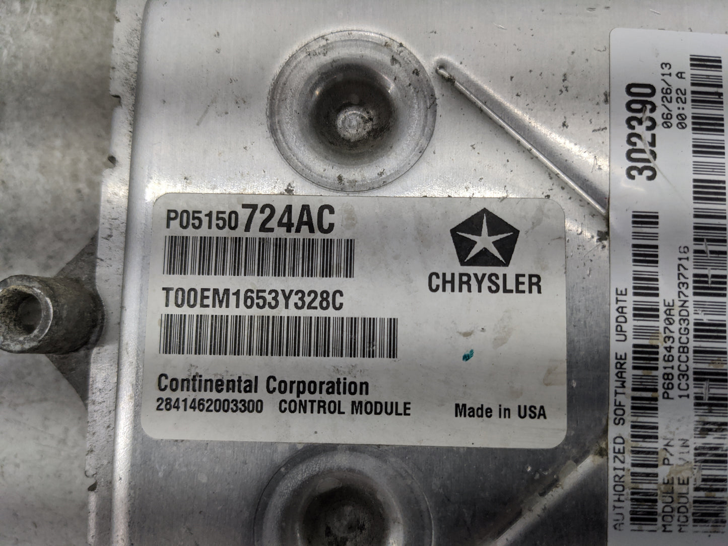 2013 Chrysler 200 PCM Engine Control Computer ECU ECM PCU OEM P/N:P05150724AC P68164370AE, T00EM1653Y328C, 2841462003300 Fit