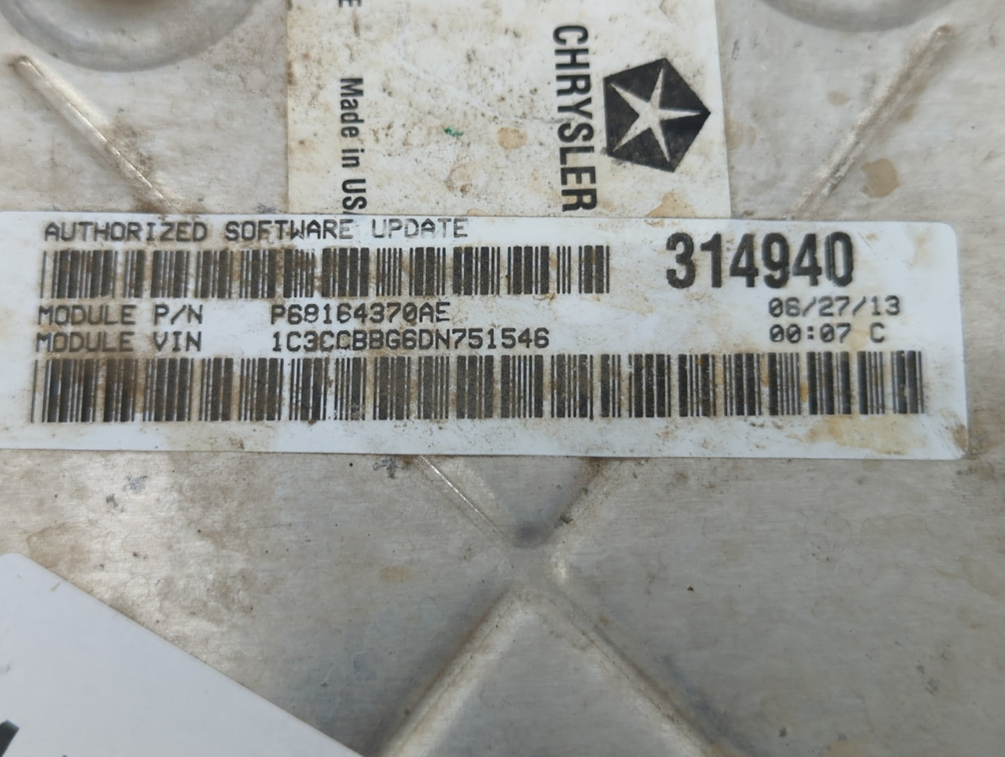 2013 Chrysler 200 PCM Engine Control Computer ECU ECM PCU OEM P/N:P05150724AC P68164370AE, P051507603AB, P68164370AD Fits OE