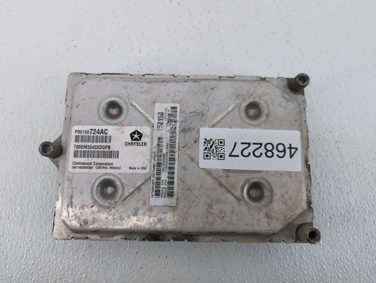 2013 Chrysler 200 PCM Engine Control Computer ECU ECM PCU OEM P/N:P05150724AC P68164370AE, P051507603AB, P68164370AD Fits OE