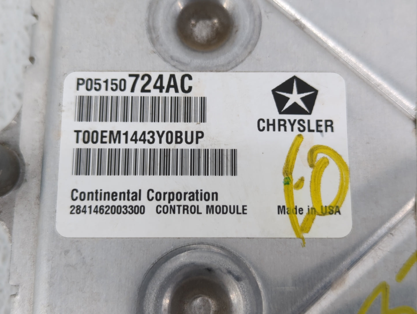 2013 Chrysler 200 PCM Engine Control Computer ECU ECM PCU OEM P/N:P05150724AC P68164370AE, P051507603AB, P68164370AD Fits OE